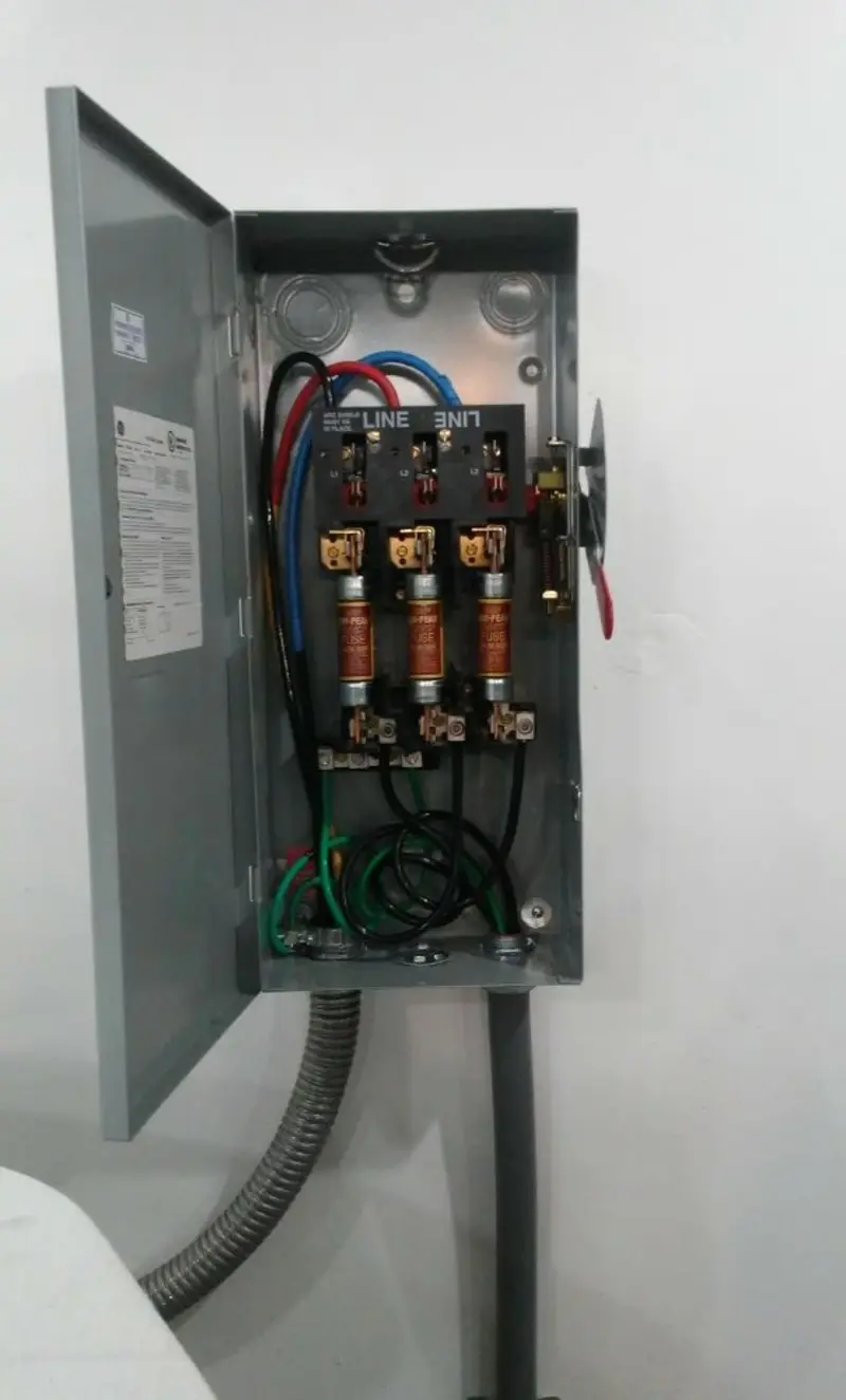 Three-phase disconnect switch installed for Electrical Wiring & Rewiring in Winters