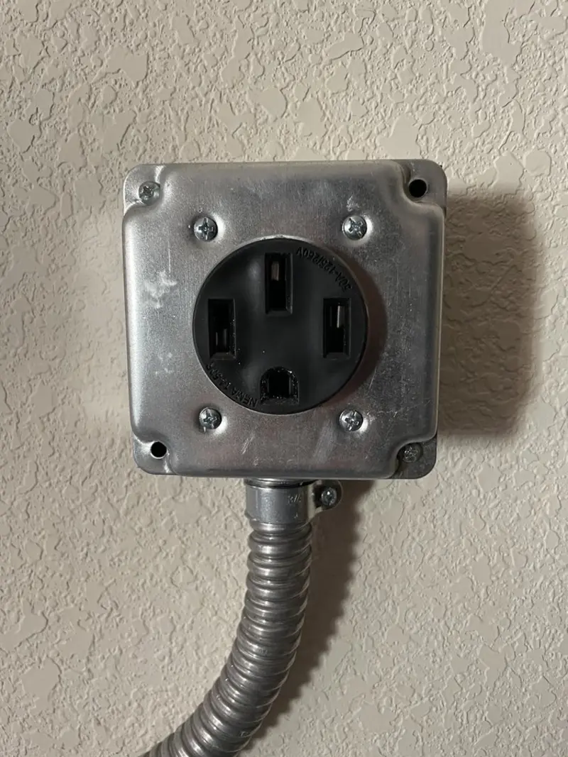 NEMA 14-50 outlet installed for Electrical Panel Upgrade in Winters